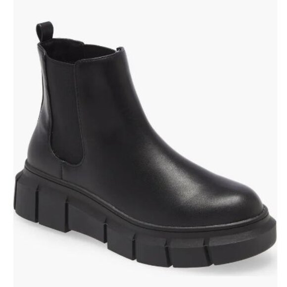 BP Niya Black Lug Sole Chelsea Boots/Sz. 10M - Picture 1 of 11